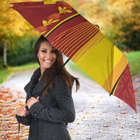 Custom Spain Football Umbrella Traditional Spanish Carnation Floral Patriotic Motif