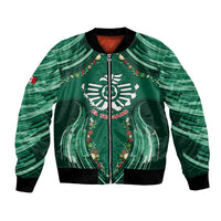 Custom Mexico Football Bomber Jacket Aztec Eagle With Mini Floral Patterns