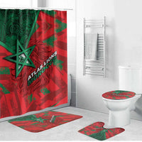 Morocco Football Bathroom Set Pentagram Red Lion African