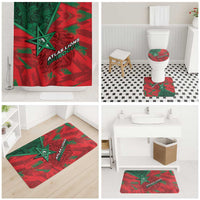 Morocco Football Bathroom Set Pentagram Red Lion African