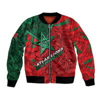 Custom Morocco Football Bomber Jacket Pentagram Red Lion African