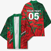 Custom Morocco Football Kimono Pentagram Red Lion African