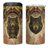 Native American Animal Spirit 4 in 1 Can Cooler Tumbler