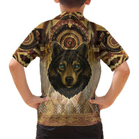 Native American Animal Spirit Family Matching Off Shoulder Short Dress and Hawaiian Shirt