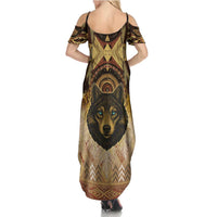 Native American Animal Spirit Family Matching Summer Maxi Dress and Hawaiian Shirt