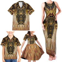 Native American Animal Spirit Family Matching Tank Maxi Dress and Hawaiian Shirt