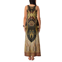 Native American Animal Spirit Family Matching Tank Maxi Dress and Hawaiian Shirt