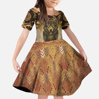 Native American Animal Spirit Kid Short Sleeve Dress