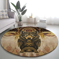 Native American Animal Spirit Round Carpet