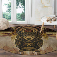 Native American Animal Spirit Round Carpet