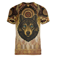 Native American Animal Spirit Women V-Neck T-Shirt