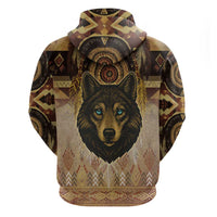Native American Animal Spirit Zip Hoodie