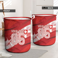 Custom Switzerland Football Laundry Basket Matterhorn Snow Shield