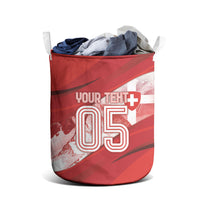 Custom Switzerland Football Laundry Basket Matterhorn Snow Shield