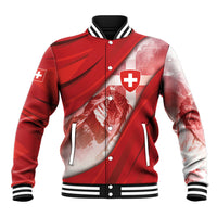 Custom Switzerland Football Baseball Jacket Matterhorn Snow Shield
