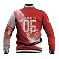 Custom Switzerland Football Baseball Jacket Matterhorn Snow Shield