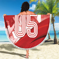 Custom Turkey Football Beach Blanket Matterhorn Snow Shield
