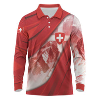 Custom Turkey Football Long Sleeve Polo Shirt Matterhorn Snow Shield
