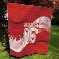 Custom Switzerland Football Quilt Matterhorn Snow Shield