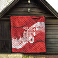 Custom Switzerland Football Quilt Matterhorn Snow Shield