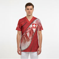 Custom Turkey Football Scrub Top Matterhorn Snow Shield