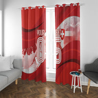 Custom Switzerland Football Window Curtain Matterhorn Snow Shield