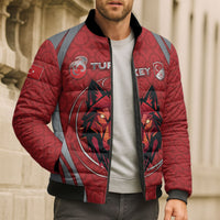 Custom Turkey Football Bomber Puffer Jacket Asena Wolf Crest Unique Style