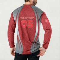 Custom Turkey Football Button Sweatshirt Asena Wolf Crest Unique Style