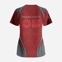 Custom Turkey Football Scrub Top Asena Wolf Crest Unique Style