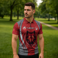 Custom Switzerland Football Zipper Polo Shirt Asena Wolf Crest Unique Style