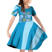 Saint Pierre And Miquelon Is In My DNA Family Matching Off Shoulder Short Dress and Hawaiian Shirt - Wonder Print Shop