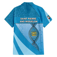 Saint Pierre And Miquelon Is In My DNA Family Matching Off Shoulder Short Dress and Hawaiian Shirt - Wonder Print Shop