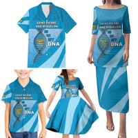Saint Pierre And Miquelon Is In My DNA Family Matching Puletasi and Hawaiian Shirt - Wonder Print Shop