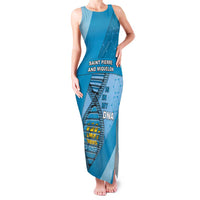 Saint Pierre And Miquelon Is In My DNA Family Matching Tank Maxi Dress and Hawaiian Shirt - Wonder Print Shop