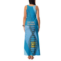 Saint Pierre And Miquelon Is In My DNA Family Matching Tank Maxi Dress and Hawaiian Shirt - Wonder Print Shop