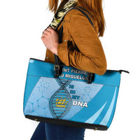 Saint Pierre And Miquelon Is In My DNA Leather Tote Bag - Wonder Print Shop