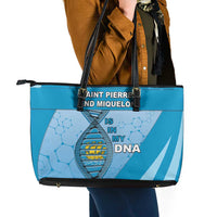 Saint Pierre And Miquelon Is In My DNA Leather Tote Bag - Wonder Print Shop