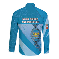 Saint Pierre And Miquelon Is In My DNA Long Sleeve Button Shirt - Wonder Print Shop