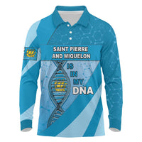 Saint Pierre And Miquelon Is In My DNA Long Sleeve Polo Shirt - Wonder Print Shop