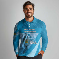Saint Pierre And Miquelon Is In My DNA Long Sleeve Polo Shirt - Wonder Print Shop