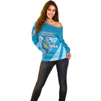 Saint Pierre And Miquelon Is In My DNA Off Shoulder Sweater - Wonder Print Shop