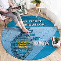 Saint Pierre And Miquelon Is In My DNA Round Carpet - Wonder Print Shop