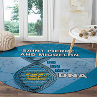 Saint Pierre And Miquelon Is In My DNA Round Carpet - Wonder Print Shop