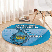 Saint Pierre And Miquelon Is In My DNA Round Carpet - Wonder Print Shop