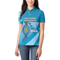 Saint Pierre And Miquelon Is In My DNA Women Polo Shirt - Wonder Print Shop