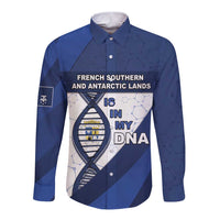 French Southern And Antarctic Lands Is In My DNA Long Sleeve Button Shirt - Wonder Print Shop