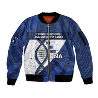 French Southern And Antarctic Lands Is In My DNA Sleeve Zip Bomber Jacket - Wonder Print Shop