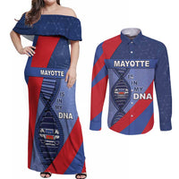 Mayotte Is In My DNA Couples Matching Off Shoulder Maxi Dress and Long Sleeve Button Shirt - Wonder Print Shop