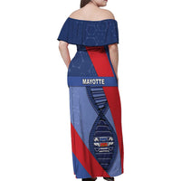 Mayotte Is In My DNA Family Matching Off Shoulder Maxi Dress and Hawaiian Shirt - Wonder Print Shop