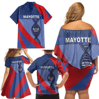 Mayotte Is In My DNA Family Matching Off Shoulder Short Dress and Hawaiian Shirt - Wonder Print Shop